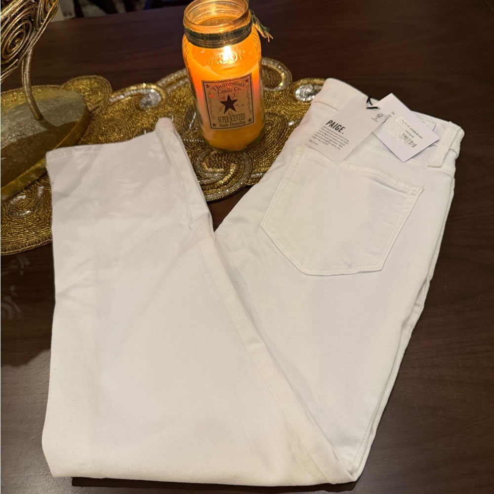NWT PAIGE Women’s Jacqueline Crop White Jeans - Size 27